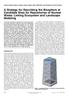 A Strategy for Describing the Biosphere at Candidate Sites for Repositories of Nuclear Waste: Linking Ecosystem and Landscape Modeling