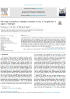 XPS study of external α-radiolytic oxidation of UO2 in the presence of argon or hydrogen