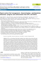 Spent nuclear fuel management, characterisation, and dissolution behaviour: progress and achievement from SFC and DisCo