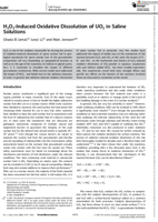 H2O2-Induced Oxidative Dissolution of UO2 in Saline Solutions