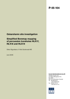 Simplified Boremap mapping of percussion boreholes HLX17, HLX18 and HLX19. Oskarshamn site investigation