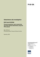 Drill hole KLX05A. Thermal properties: heat conductivity and heat capacity determined using the TPS method. Oskarshamn site investigation