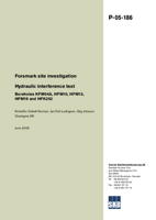 Hydraulic interference test. Boreholes KFM04A, HFM10, HFM13, HFM19 and HFK252. Forsmark site investigation