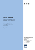 Thermal modelling. Preliminary site description Forsmark area - version 1.2