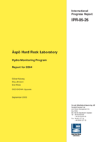 Äspö Hard Rock Laboratory. Hydro Monitoring Program. Report for 2004