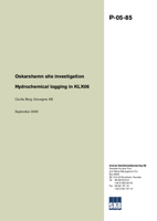 Hydrochemical logging in KLX06. Oskarshamn site investigation