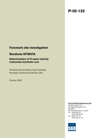 Borehole KFM07A. Determination of P-wave velocity transverse borehole core. Forsmark site investigation