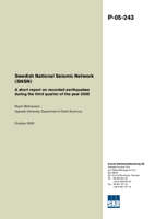 Swedish National Seismic Network (SNSN). A short report on recorded earthquakes during the third quarter of the year 2005