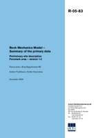 Rock Mechanics Model - Summary of the primary data. Preliminary site description Forsmark area - version 1.2