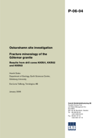 Fracture mineralogy of the Götemar granite. Results from drill cores KKR01, KKR02 and KKR03. Oskarshamn site investigation