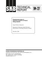 Experimental study of strontium sorption on fissure filling material