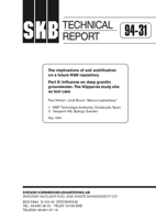 The implications of soil acidification on a future HLW repository. Part II: Influence on deep granitic groundwater. The Klipperås study site as test case