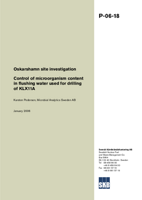 Control of microorganism content in flushing water used for drilling of KLX11A. Oskarshamn site investigation