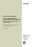 Bio- and lithostratigraphy in offshore sediment core PFM004396. Salinity variations in the Bothnian Sea offshore Forsmark. Forsmark site investigation