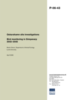 Bird monitoring in Simpevarp 2002-2005. Oskarshamn site investigation