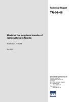 Model of the long-term transfer of radionuclides in forests