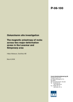 The magnetic anisotropy of rocks across two major deformation zones in the Laxemar and Simpevarp area. Oskarshamn site investigation