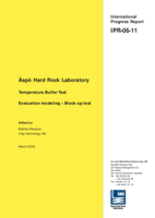 Äspö Hard Rock Laboratory. Temperature Buffer Test. Evaluation modeling - Mock-up test