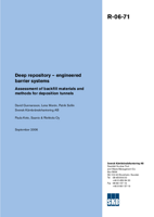 Deep repository - engineered barrier systems. Assessment of backfill materials and methods for deposition tunnels