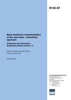 Rock mechanics characterisation of the rock mass - theoretical approach. Preliminary site description Simpevarp subarea version 1.2