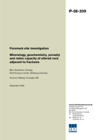 Mineralogy, geochemistry, porosity and redox capacity of altered rock adjacent to fractures. Forsmark site investigation