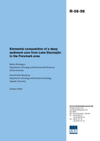 Elemental composition of a deep sediment core from Lake Stocksjön in the Forsmark area