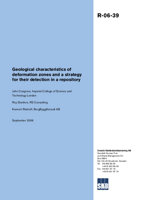 Geological characteristics of deformation zones and a strategy for their detection in a repository