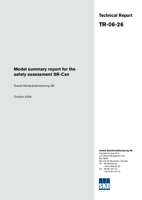 Model summary report for the safety assessment SR-Can