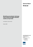 Modelling groundwater discharge areas using only digital elevation models as input data