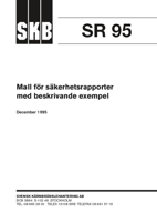 SR 95. Mall för säkerhetsrapporter med beskrivande exempel