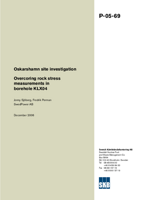 Overcoring rock stress measurements in borehole KLX04. Oskarshamn site investigation