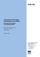 Assessment of the oxygen consumption in the backfill. Geochemical modelling in a saturated backfill