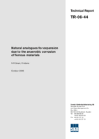 Natural analogues for expansion due to the anaerobic corrosion of ferrous materials