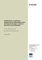 Identification of additional, possible minor deformation zones at Forsmark through a review of data from cored boreholes