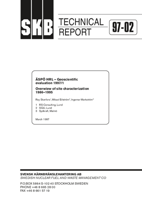 Äspö HRL - Geoscientific evaluation 1997/1. Overview of site characterization 1986-1995