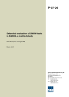 Extended evaluation of SWIW-tests in KSH02, a method study