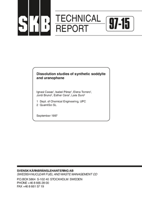 Dissolution studies of synthetic soddyite and uranophane