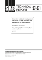 Temperature field due to time-dependent heat sources in a large rectangular grid. Application for the KBS-3 repository