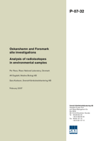 Analysis of radioisotopes in environmental samples. Oskarshamn and Forsmark site investigations