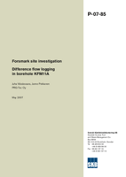 Difference flow logging in borehole KFM11A. Forsmark site investigation