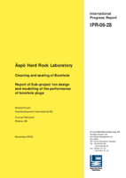 Cleaning and sealing of Borehole. Report of Sub-project 1 on design and modelling of the performance of borehole plugs