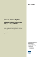 Boremap mapping of telescopic drilled borehole KFM11A. Forsmark site investigation