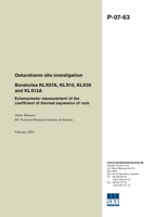 Boreholes KLX07A, KLX10, KLX05 and KLX12A. Extensometer measurement of the coefficient of thermal expansion of rock. Oskarshamn site investigation