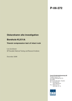 Borehole KLX11A. Triaxial compression test of intact rock. Oskarshamn site investigation