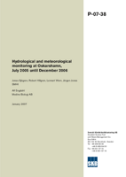 Hydrological and meteorological monitoring at Oskarshamn, July 2005 until December 2006. Oskarshamn site investigation