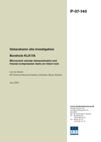 Borehole KLX17A Microcrack volume measurements and triaxial compression test on intact rock. Oskarshamn site investigation