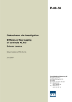 Difference flow logging of borehole KLX10. Subarea Laxemar. Oskarshamn site investigation