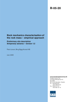 Rock mechanics characterisation of the rock mass - empirical approach. Preliminary site description Simpevarp subarea - version 1.2