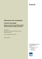 Fracture mineralogy. Results from drill cores KLX03, KLX04, KLX06, KLX07A, KLX08 and KLX10A. Oskarshamn site investigation