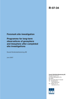 Programme for long-term observations of geosphere and biosphere after completed site investigations. Forsmark site investigation